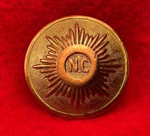 North Carolina "Sunburst" Coat Button - Non-Excavated - High Quality