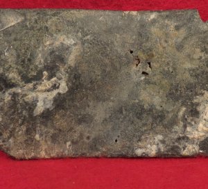 Confederate Plain Rectangular Pewter Belt Plate 