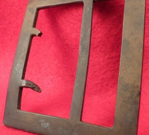 Confederate "Gutterback" Frame Waist Belt Buckle - Rare Cavalry Size