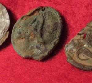 Three Confederate Letter Buttons 