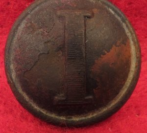 Confederate Infantry - Lined "I" Button 