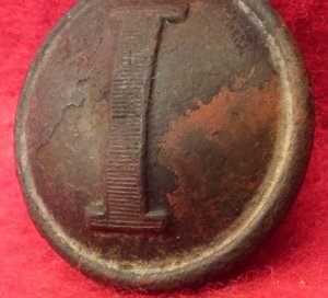 Confederate Infantry - Lined "I" Button 
