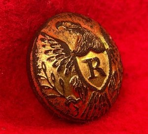 Federal Rifleman Coat Button - Excavated High Quality