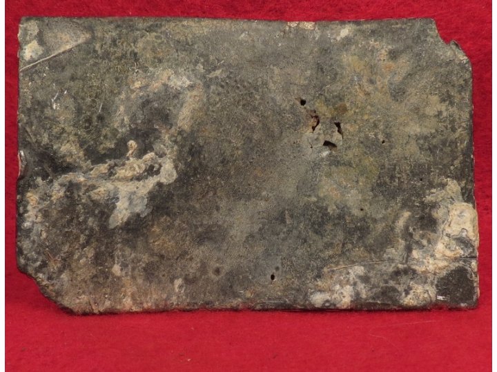 Confederate Plain Rectangular Pewter Belt Plate 