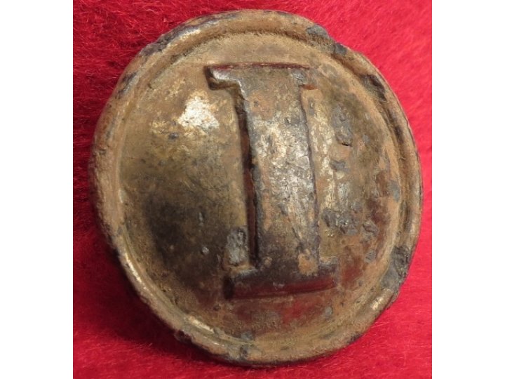 Confederate Infantry Pewter Coat Button