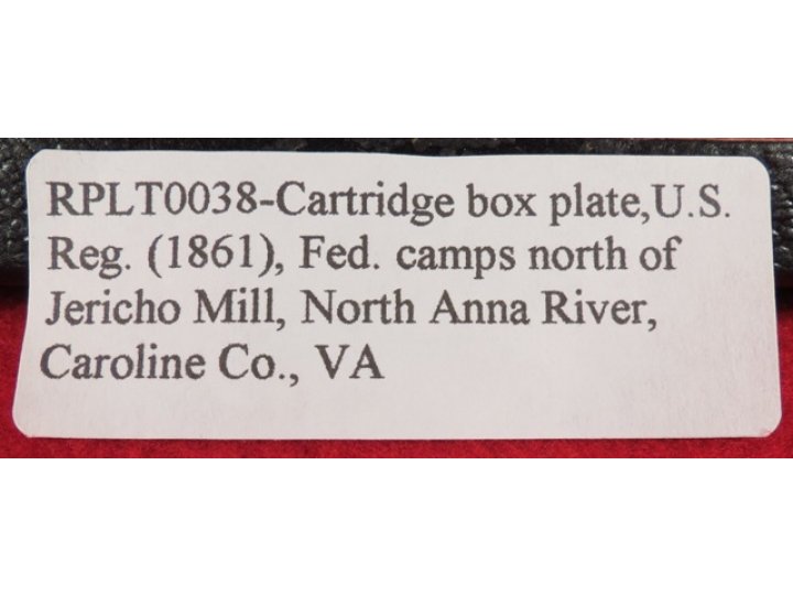 US Cartridge Box Plate - Jericho Mill, VA