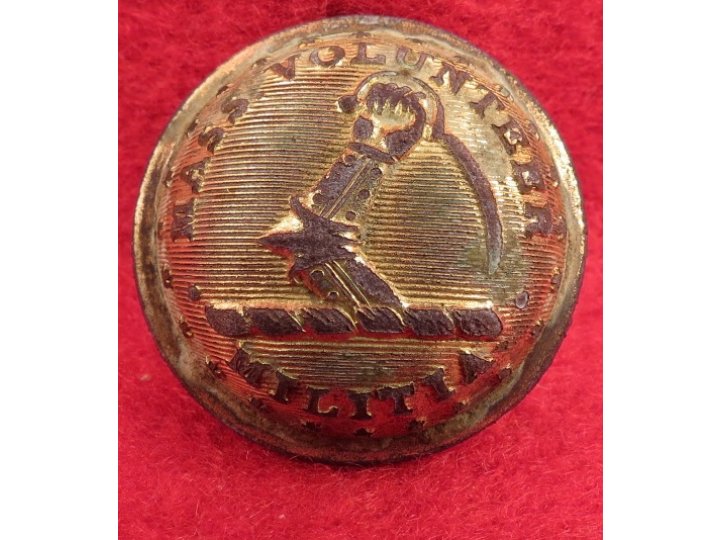 Massachusettes State Seal Coat Button