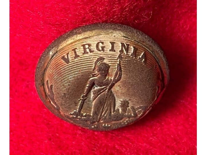 Virginia State Seal Staff Officer Coat Button