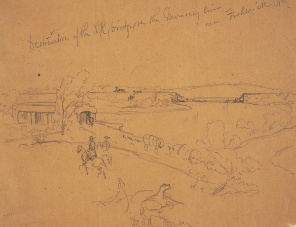 Destruction of the RR bridge Monocacy 1864
