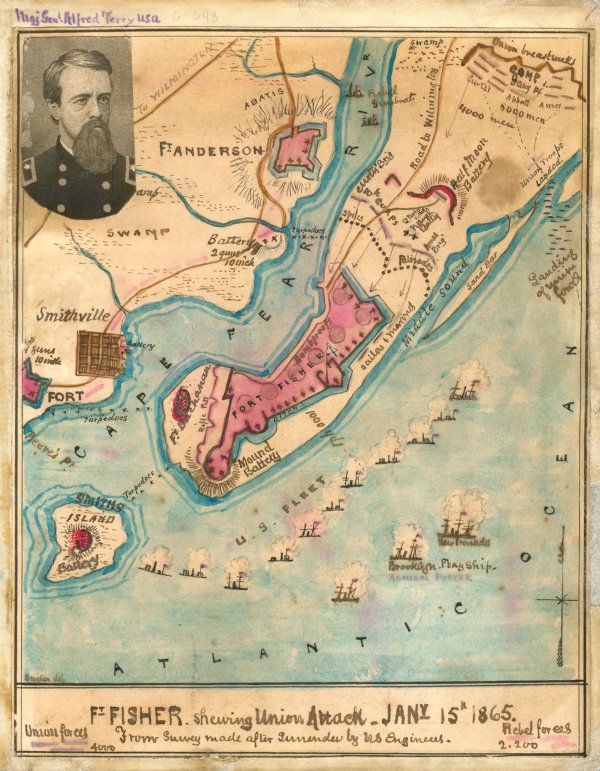 Union Attack on Fort Fisher North Carolina January 15 1865
