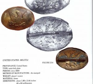 US Militia Small Oval Belt Plate ca. 1835-1845 - Published in Two Reference Books