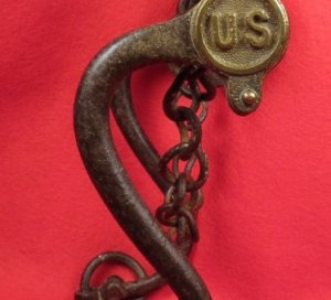 Rare Federal Bridle Bit Boss Insignia - Company E 2nd Cavalry
