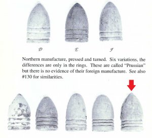 Confederate .69 Caliber "Belgian" Rifle Musket Bullet