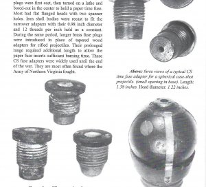 Confederate Time Fuze Adaptor for Spherical Projectile