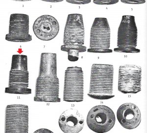 Confederate Time Fuze Adaptor for Rifled Projectile.