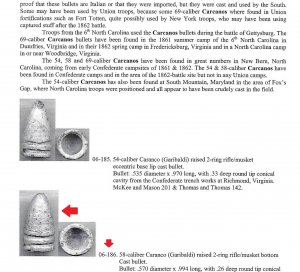 Confederate .58 Caliber "Raleigh" Pattern Bullet (aka. Garibaldi) - Rare Size