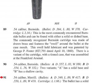 Federal .54 Caliber Merrill Carbine Bullet - Gettysburg