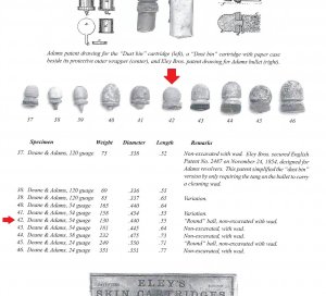 Confederate 54 Gauge Bullet for Deane and Adams Revolver
