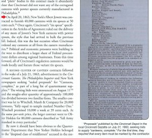 1863 Cincinnati Depot Canteen - Published in O'Donnell Canteen Book