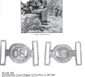 Confederate Two-Piece Tongue and Wreath Belt Buckle - "Leech and Rigdon" - Catlett Collection