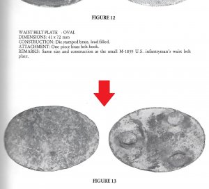 Pewter Waist Belt Plate ca. 1830 - Published in Three Reference Books