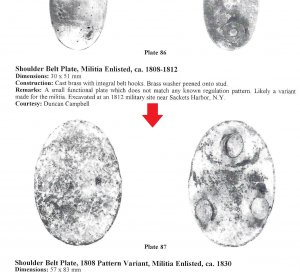 Pewter Waist Belt Plate ca. 1830 - Published in Three Reference Books