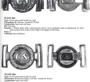 Confederate Belt Buckles & Plates - 1st Edition - Signed - Out of Print