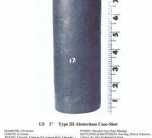 Federal 3-inch Absterdam Shell with Patent Date & Initials
