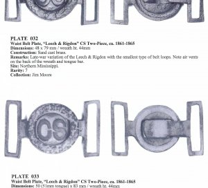 Confederate Two-Piece Tongue and Wreath Belt Buckle - "Leech and Rigdon" - Catlett Collection