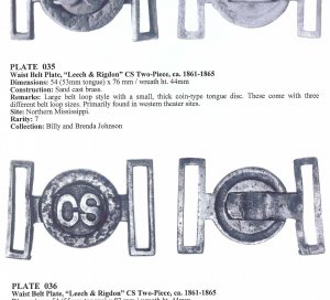 Confederate Two-Piece Tongue and Wreath Belt Buckle - "Leech and Rigdon" - Catlett Collection