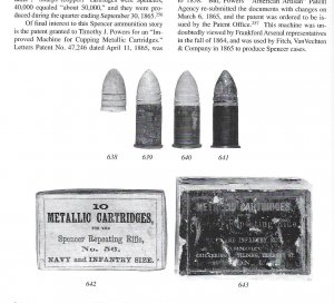 Five Spencer Carbine Cartridges