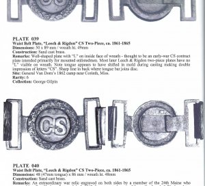 Confederate Two-Piece Tongue and Wreath Belt Buckle - "Leech and Rigdon" - Catlett Collection