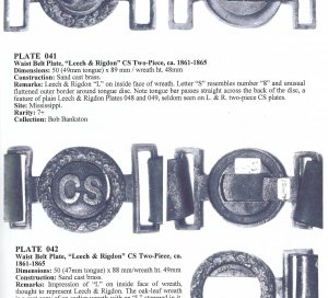 Confederate Two-Piece Tongue and Wreath Belt Buckle - "Leech and Rigdon" - Catlett Collection