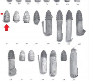 Confederate .52 Caliber Four-Ring "Ringtail" Sharps Carbine Bullet