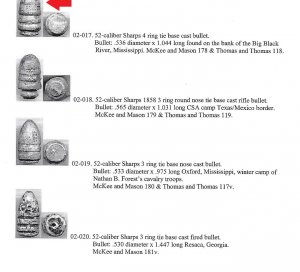 Confederate .52 Caliber Four-Ring "Ringtail" Sharps Carbine Bullet