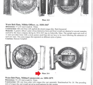 U.S. Militia Waist Belt Plate ca. 1850-1875 - The Buckle Pictured in "American Military Belt Plates"