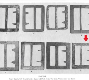 Confederate "Gutter-Back" Frame Buckle Portion with Fixed Tongue