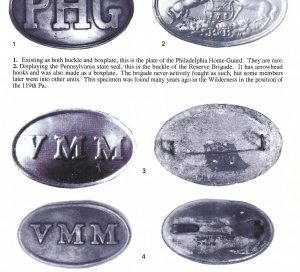 Volunteer Maine Militia "VMM" Cartridge Box Plate