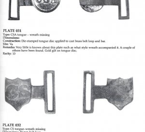  Confederate Belt Buckles & Plates - Out of Print