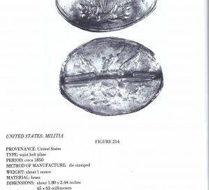 US Militia Small Oval Belt Plate ca. 1835-1845 - Published in Two Reference Books