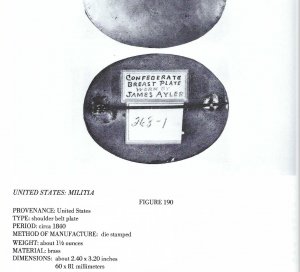 Virginia Militia Shoulder Belt Plate - Marked "JAMES S. SMITH & SONS / NEW YORK"