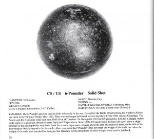 Federal Six Pounder Solid Shot