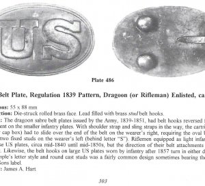 US Waist Belt Buckle for Dragoon (Rifleman) Enlisted