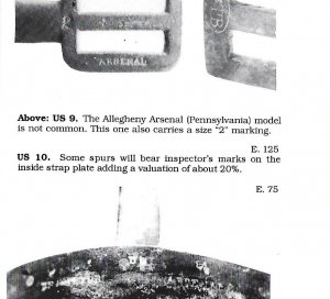 Federal US Cavalry Spur - Marked "Allegheny Arsenal" and "2"