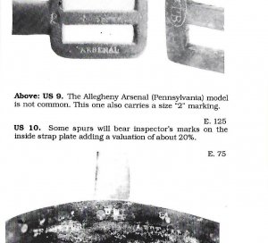 Federal US Cavalry Spur - Marked "Allegheny Arsenal" and "1"