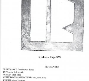 Confederate "Georgia" Frame Buckle - Thick, Heavy Type - Sydney G. Kerksis Collection