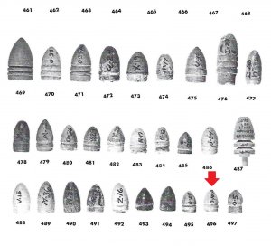 Federal .36 Caliber Pistol Bullet for "Belt" Revolver