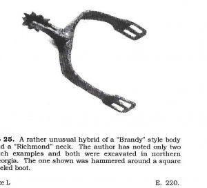 Confederate Spur - Actual Spur Pictured in "American Spurs"