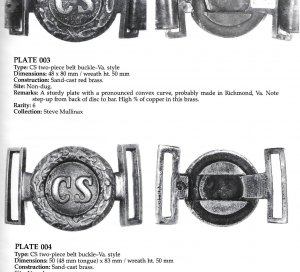  Confederate Belt Buckles & Plates - Out of Print