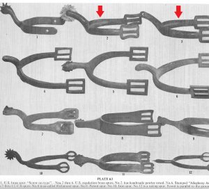 Federal Cavalry Spur - Cast-in Groove Type with Beveled Edge and File Marks